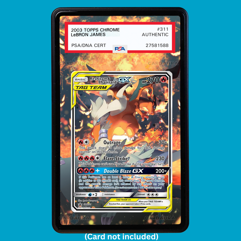 Reshiram & Charizard SM201 Tag Team (Graded) Display Case