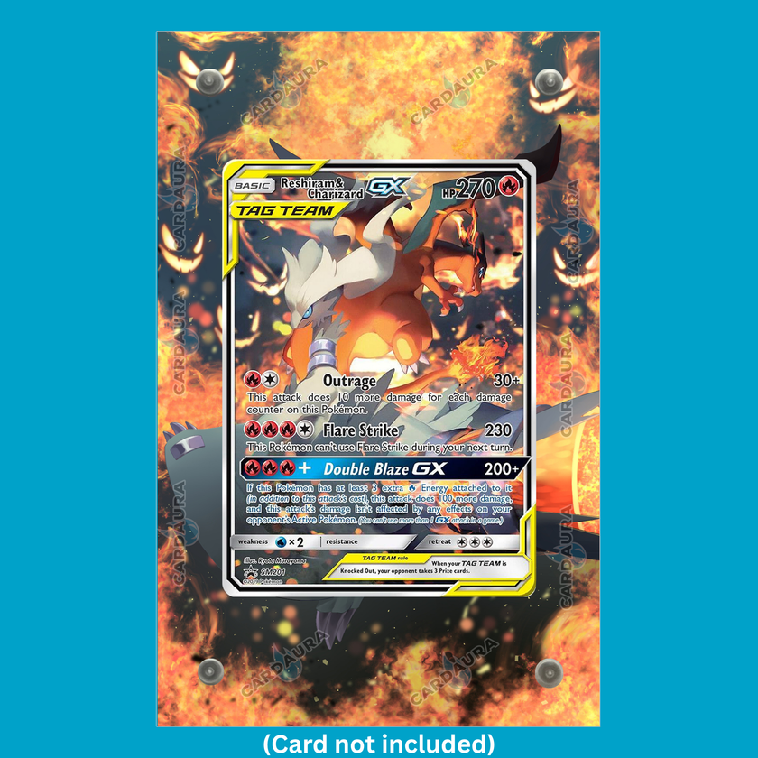 Reshiram & Charizard GX SM201 Tag Team (Ungraded) Display Case