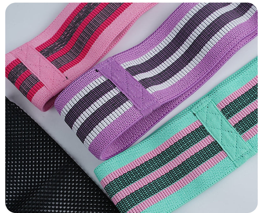 Three Levels Anti-Slip Booty Resistance Bands Set