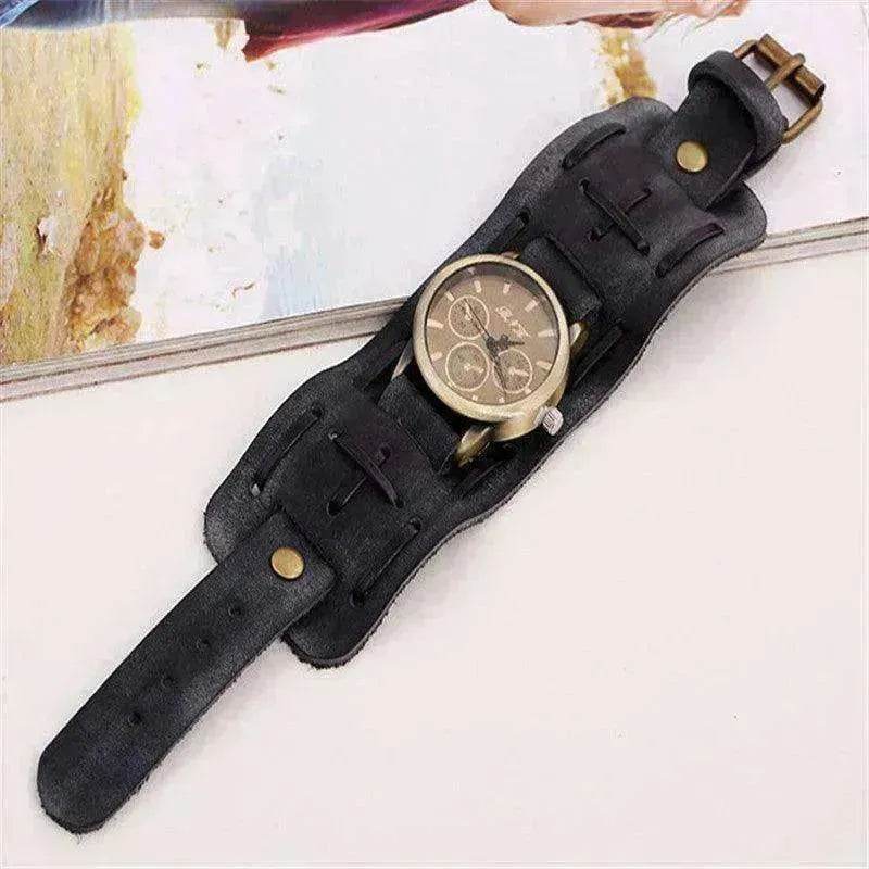Retro Cowhide Men's Punk Watches