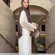 Retro-Inspired Boho Print Long Dress with Loose Puff Sleeves