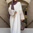 Retro-Inspired Boho Print Long Dress with Loose Puff Sleeves