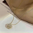 Retro Magnetic Folding Heart Shaped Four Leaf Clover Pendant Women Necklace