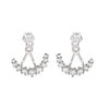 Rhinestone Arc Back-hanging Earrings