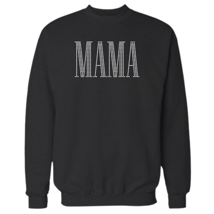 MAMA Rhinestone Shirt – Mom Life Sparkle Bling Tee | Blingdazzel