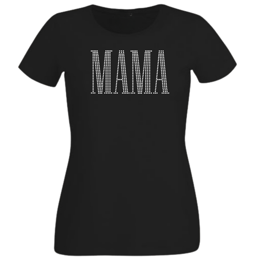 MAMA Rhinestone Shirt – Mom Life Sparkle Bling Tee | Blingdazzel