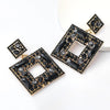 Rhinestones, Glass And Full Diamond Earrings