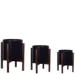 Rica - Mid-Century Modern Plant Stand With Black Planter (Multiple Sizes)