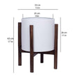 Rica - Mid-Century Modern Plant Stand With White Planter (Multiple Sizes)