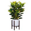 Rica - Mid-Century Modern Plant Stand With White Planter (Multiple Sizes)