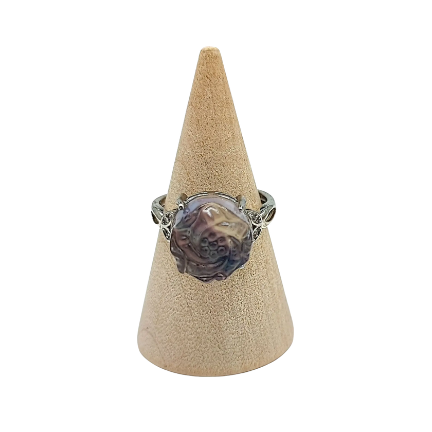 Ring -Fluorite -Flower -Adjustable