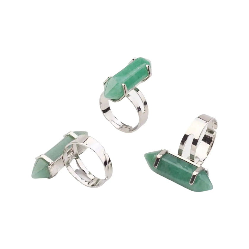 Ring -Natural Green Aventurine -Adjustable
