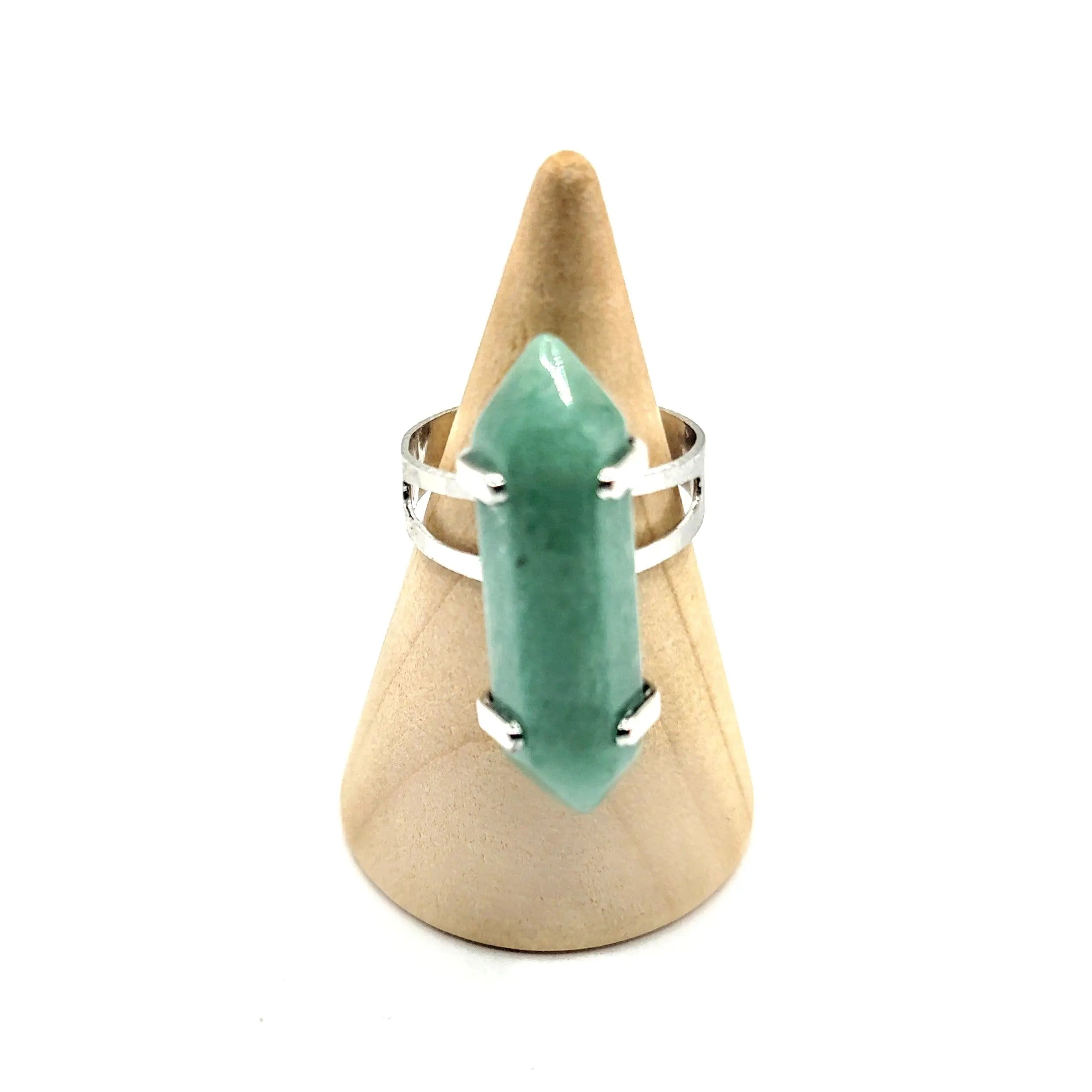 Ring -Natural Green Aventurine -Adjustable