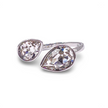 Ring - 925 Sterling Silver - Adjustable - Crystal Quartz