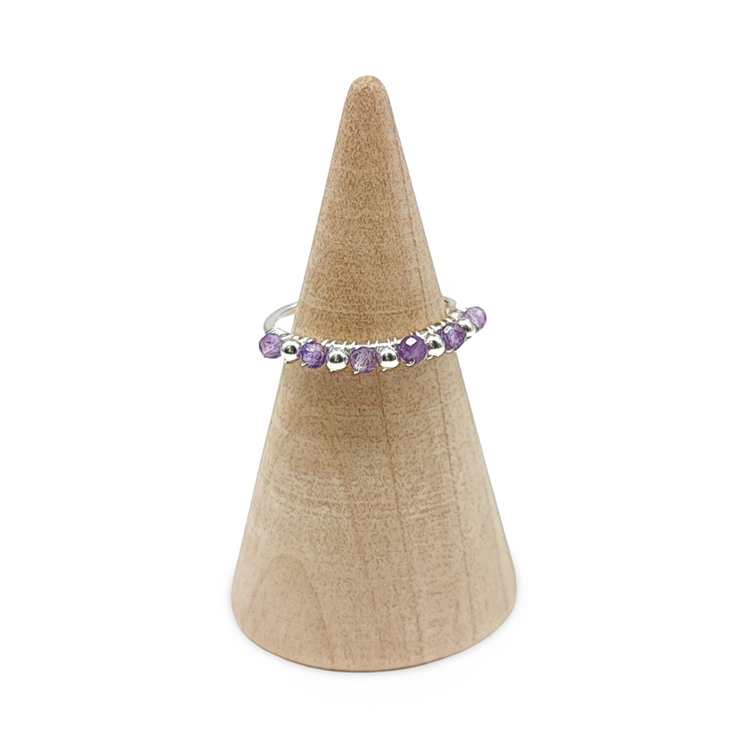 Ring -925 Sterling Silver -Natural Stone -Adjustable
