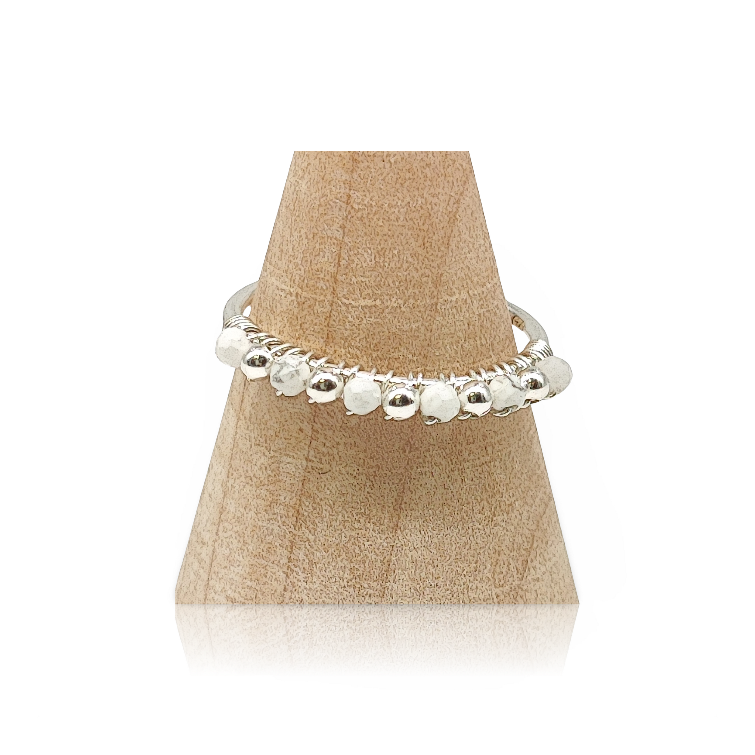 Ring -925 Sterling Silver -Natural Stone -Adjustable