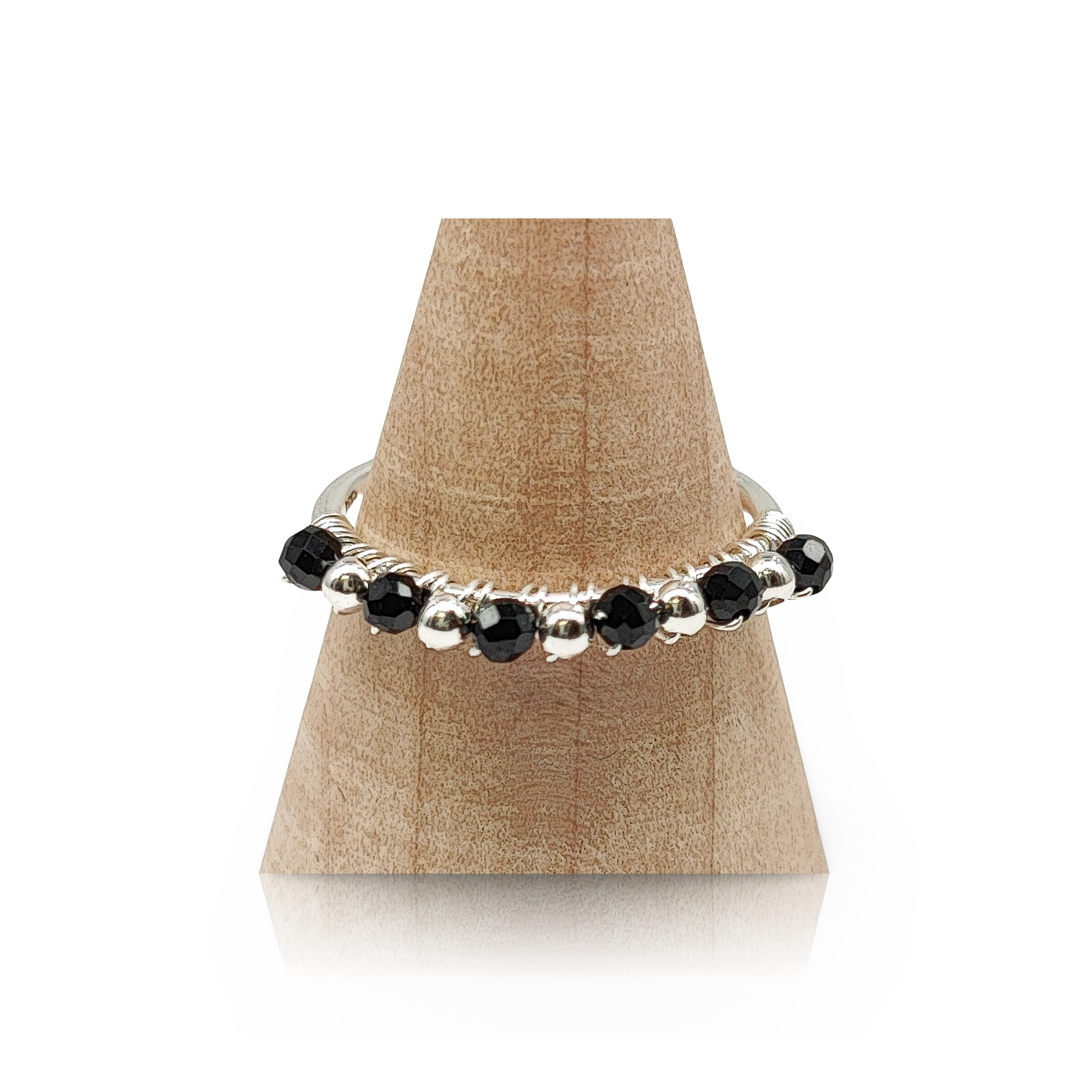 Ring -925 Sterling Silver -Natural Stone -Adjustable