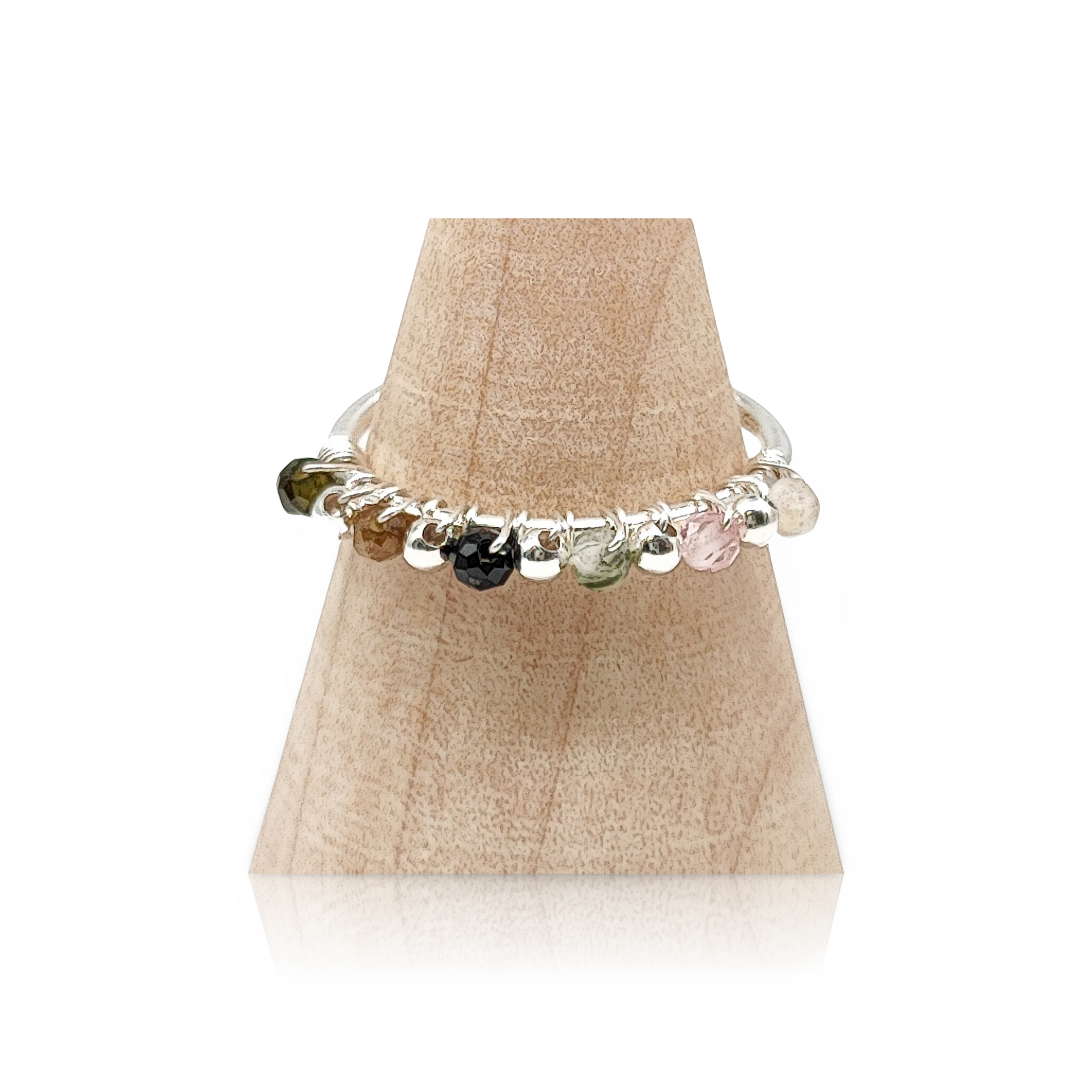 Ring -925 Sterling Silver -Natural Stone -Adjustable