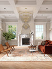 Riverra Terracotta Black Rug