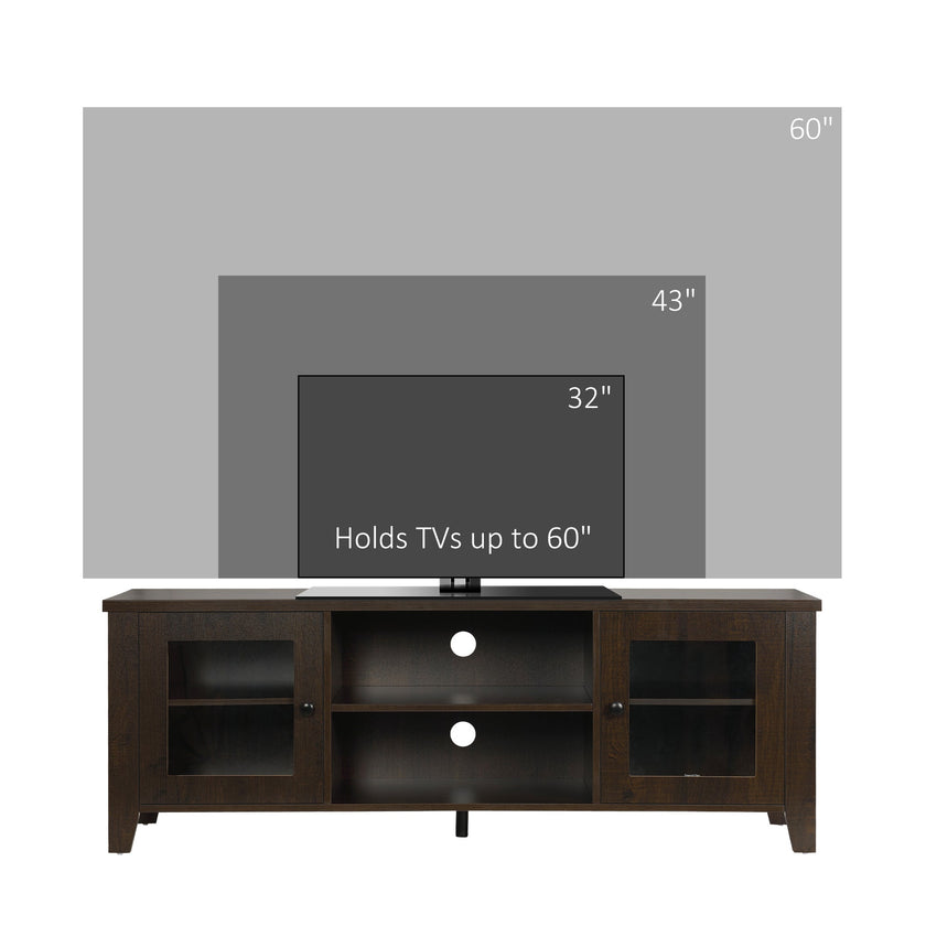 MacKenzie TV Stand for TVs up to 65 inches-Coffee Brown