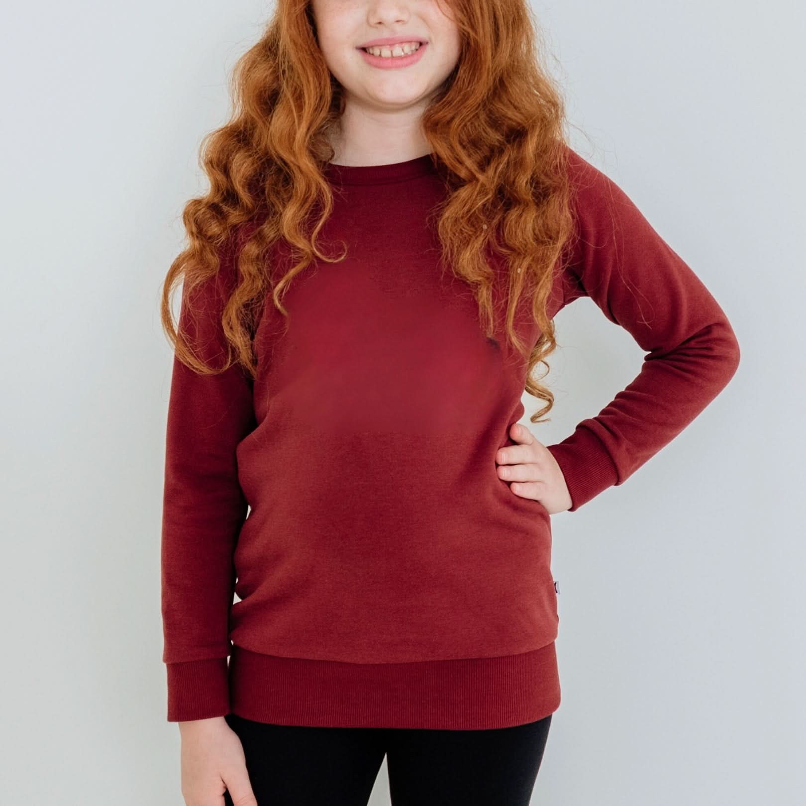 Youth Bamboo Fleece Raglan Pullover | Terracotta
