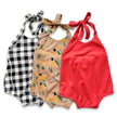 Baby/Kids' Bamboo Halter Romper | Bison Plaid