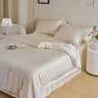 Royal Retreat Rose Embroidery 600 TC Duvet Set - White