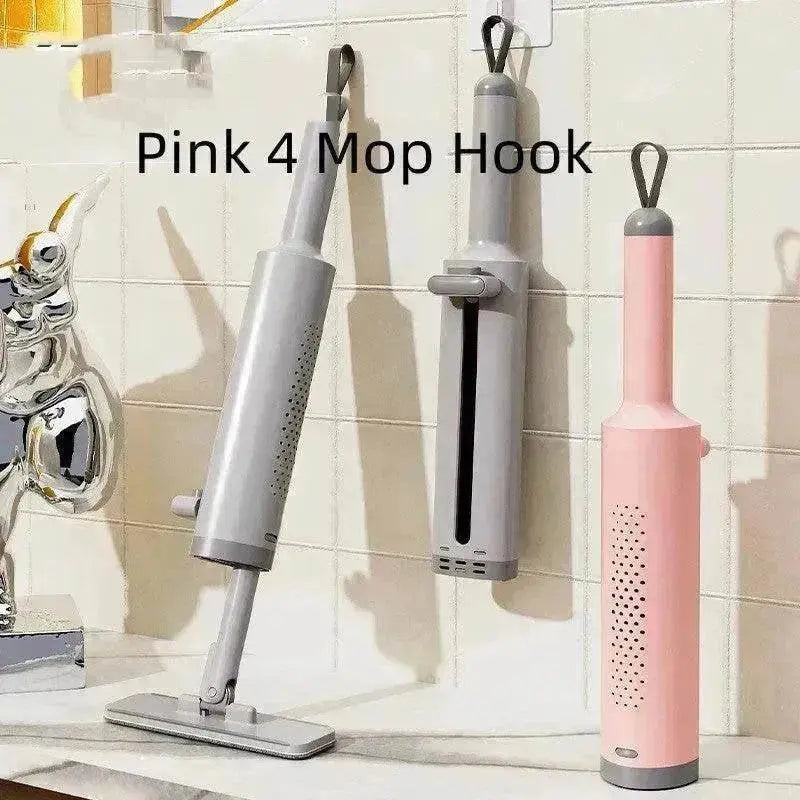 Rotatable Self-Squeeze Mini Mop With Crevice Brush Hand Wash-Free Flat Squeeze Mop With 2 Reusable Microfiber Pads, Microfiber Mop For Wet Dry Use Self Wringing Flat Mop For Floor Cleaning
