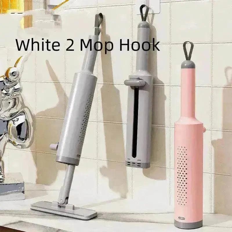 Rotatable Self-Squeeze Mini Mop With Crevice Brush Hand Wash-Free Flat Squeeze Mop With 2 Reusable Microfiber Pads, Microfiber Mop For Wet Dry Use Self Wringing Flat Mop For Floor Cleaning