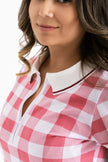 Checkered polo Midi Dress