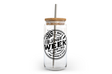 Rough Week Glass Can with Bamboo Lid