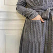 Round Edge Cardigan Sweater Arab  Long Jacket