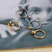Round Metal Back Earrings