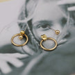 Round Metal Back Earrings