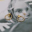 Round Metal Back Earrings
