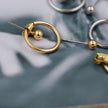 Round Metal Back Earrings