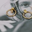 Round Metal Back Earrings