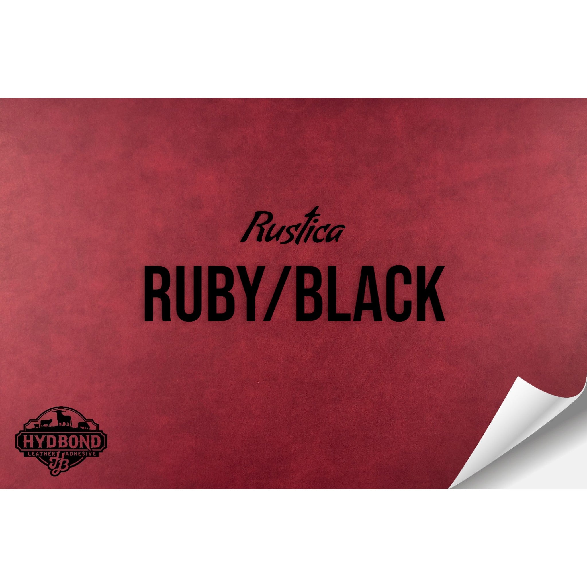 RUSTICA RUBY/BLACK WITH ADHESIVE HYDBOND LEATHERETTE SHEET (12