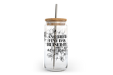 Ruined by Adulthood Glass Can with Bamboo Lid