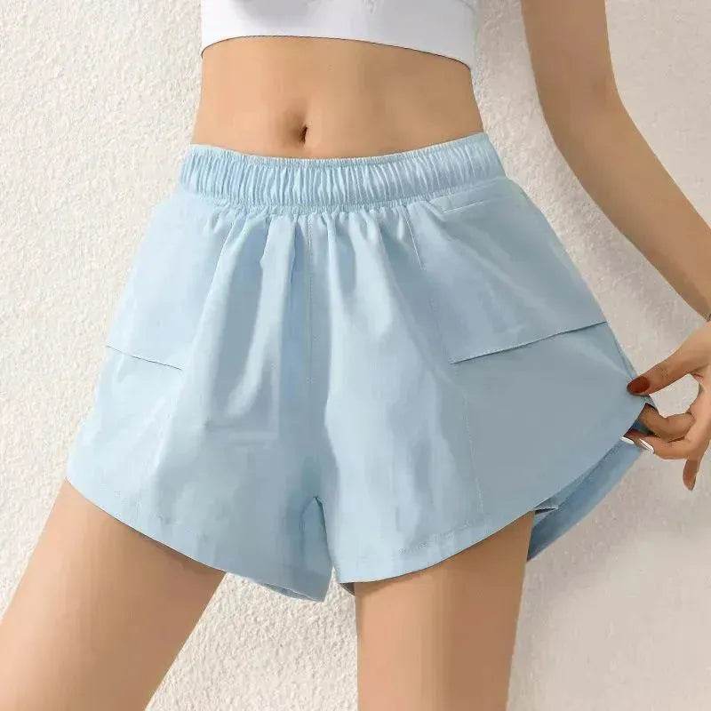 Running Quick-drying Gym Clothes Anti-failure Pocket Yoga Pants Outer Wear Training Sports Shorts Women Summer