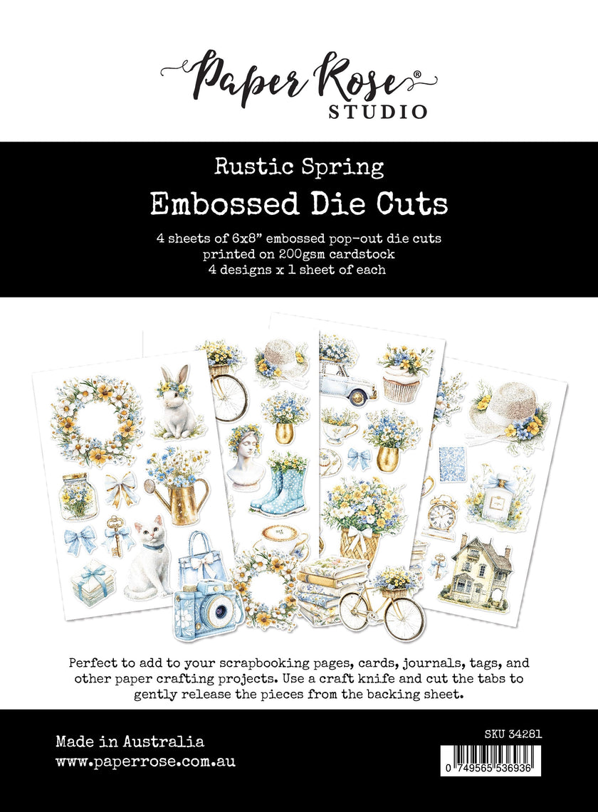 Rustic Spring Embossed Die Cuts 34281