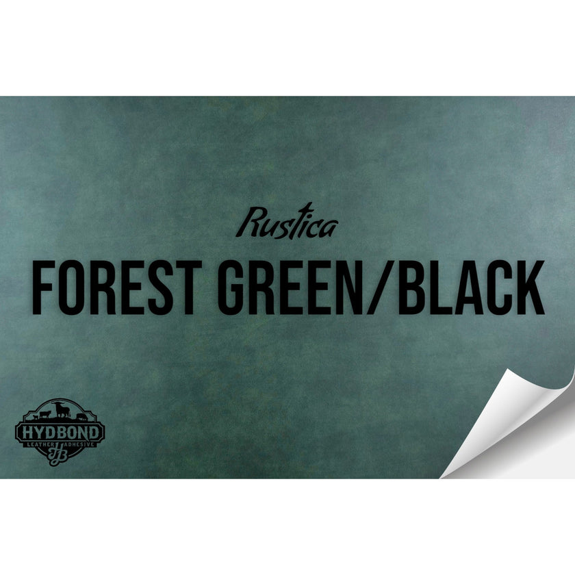 RUSTICA FOREST GREEN/BLACK WITH ADHESIVE HYDBOND LEATHERETTE SHEET (12