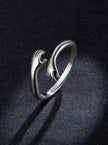 Sterling Silver Hug Ring (Adjustable)