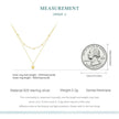 925 Sterling Silver Double Layer Heart Pendant Choker Necklace
