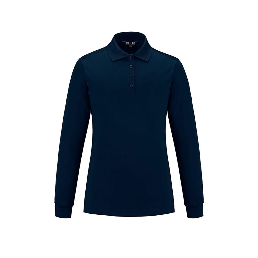 Birdie -Ladies Long Sleeve Pique Mesh Polo