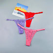 3PCS Lace Thong Set – Sheer, Strappy & Seductive