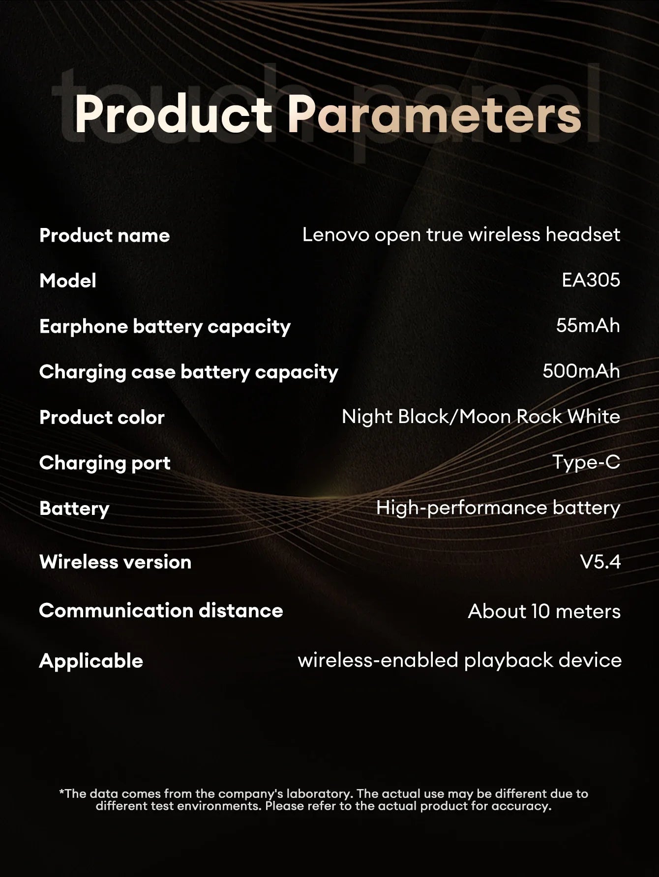 Lenovo EA305 OWS Wireless Bluetooth V5.4 Earphones Long Endurance Headphones Waterproof Sport Earphones LP75 Gaming Earbuds