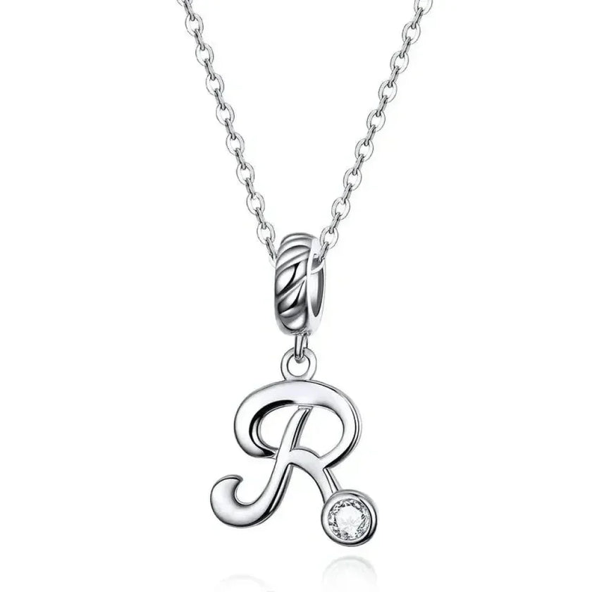 Classic 925 Sterling Silver Initial Necklace
