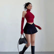 Harajuku Hottie Preppy Pulse High Waist A-Line Sexy Mini Skirt