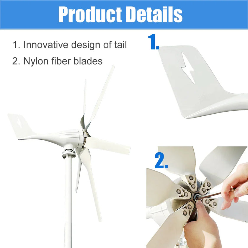 2000W 3000W Wind Turbine Generator System Kit Electric Generator